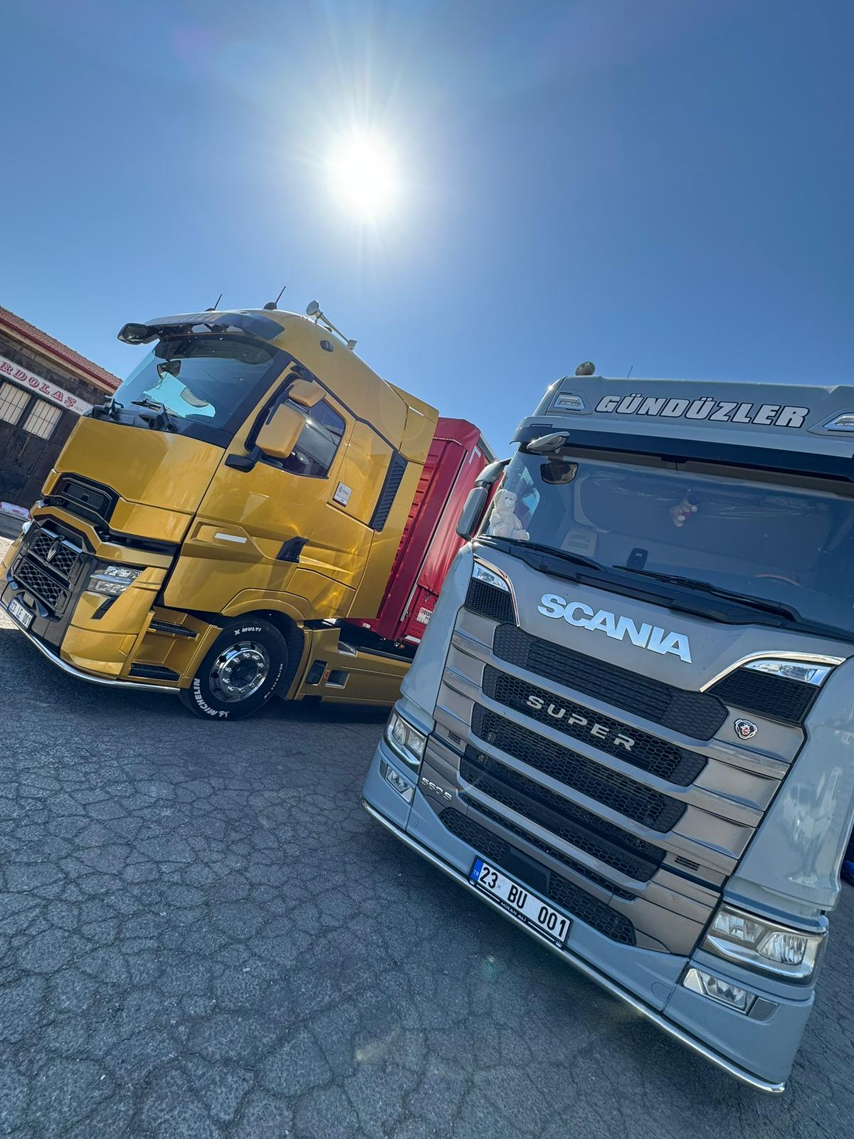 GÜNDÜZLER sarı ve gri tır